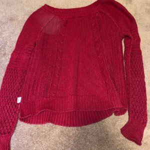 Red American Eagle knit sweater